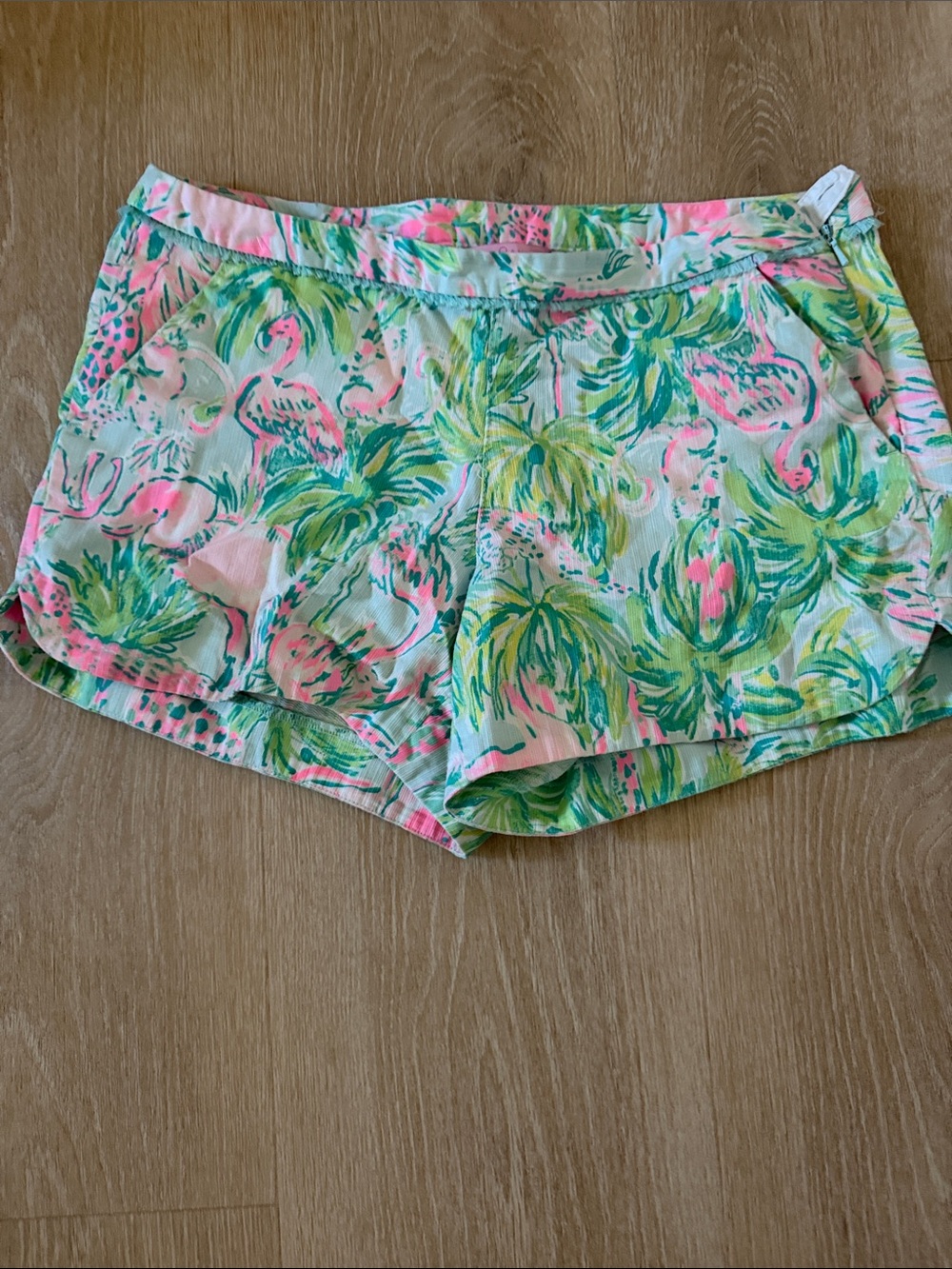 Lilly Pulitzer Tropical Print Pink & Green Shorts